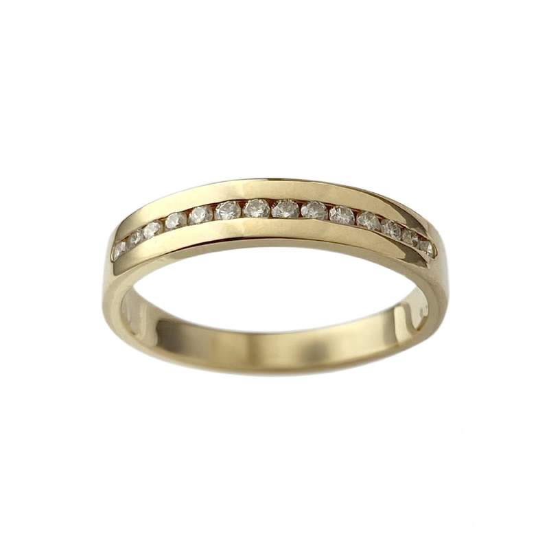 Bague d'occasion or 750 jaune diamants - vue 1