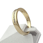 Second hand gold ring 750 yellow diamonds - view 2