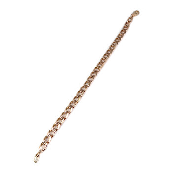 Second-hand bracelet 750 rose gold gourmette 19.5 cm