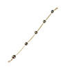 Bracelet d'occasion or 750 jaune maille jaseron perles de tahiti 21 cm - vue V2