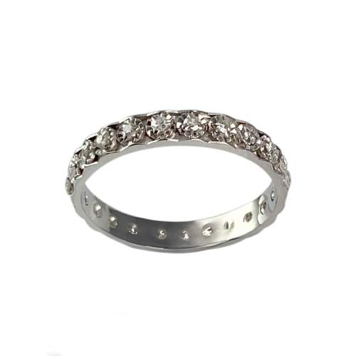 Tweedehands goud 750 witte diamanten ring