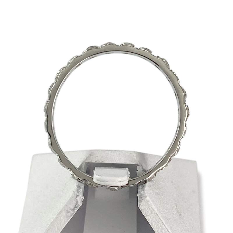 Bague d'occasion or 750 blanc diamants - vue 3