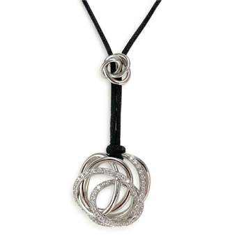 Collier Grisogono d'occasion en or blanc 750, diamants