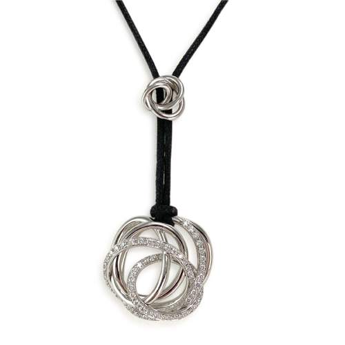 Collier Grisogono d'occasion en or blanc 750, diamants
