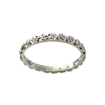 Bague d'occasion or 750 blanc diamants