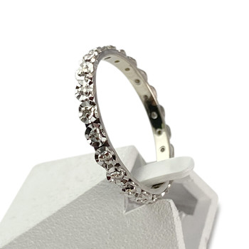 Bague d'occasion or 750 blanc diamants