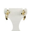 Boucles d'oreilles clous d'occasion or 375 2 tons saphirs diamants - vue V3