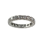 Bague d'occasion or 750 blanc zirconias - vue 1