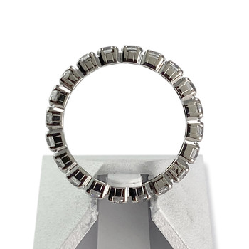 Tweedehands gouden 750 witte zirkonia ring