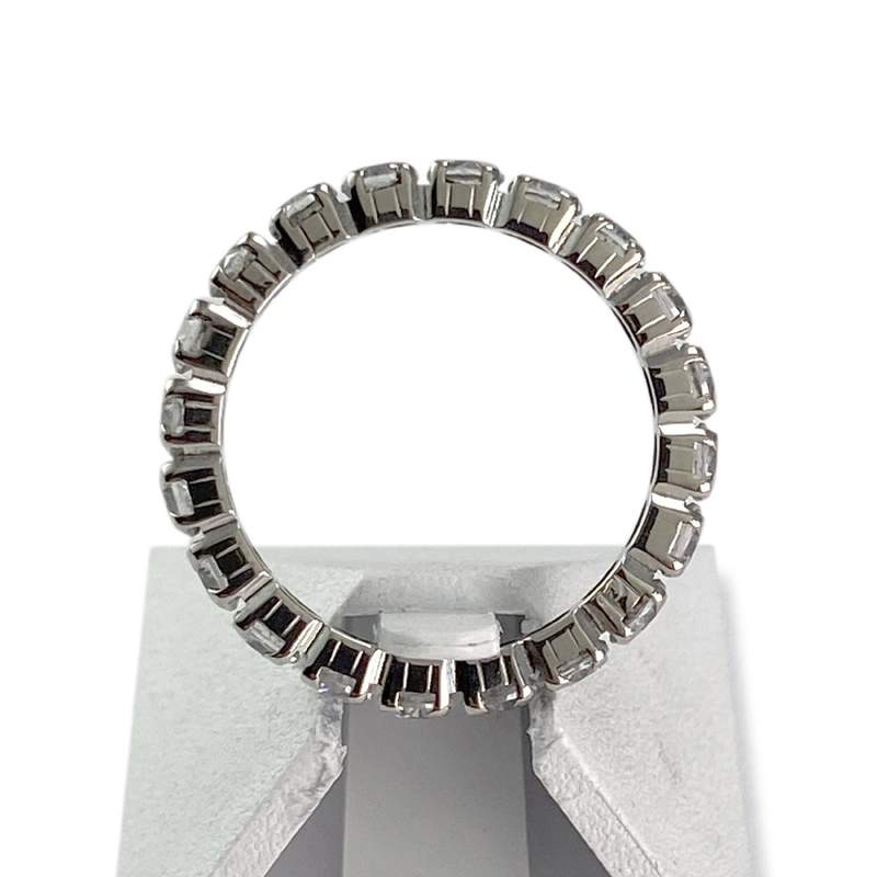 Bague d'occasion or 750 blanc zirconias - vue 3
