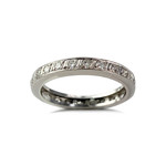 Pre-owned 750 white gold ring with diamonds - view 1
