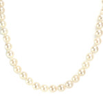 Collier choker d'occasion or 750 jaune perles de culture du japon 50 cm - vue 1
