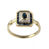 Bague d'occasion or 750 2 tons saphirs diamants - vue V1