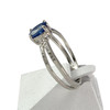 Bague d'occasion or 375 blanc saphir diamants - vue V2