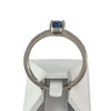 Bague d'occasion or 375 blanc saphir diamants - vue V3