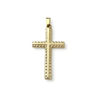 Pendentif croix d'occasion or 750 jaune