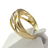 Tweedehands ring goud 750 2 toon diamanten - bekijk V2