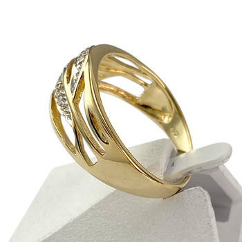 Bague d'occasion or 750 2 tons diamants