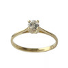 Solitaire d'occasion or 750 jaune diamant - vue V1