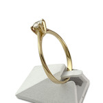 Solitaire d'occasion or 750 jaune diamant - vue 2