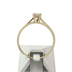 Solitaire d'occasion or 750 jaune diamant - vue 3