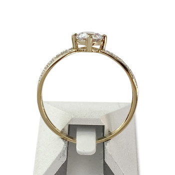 Bague d'occasion or 750 2 tons zirconias