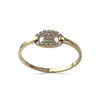 Bague d'occasion 2 ors 750 zirconias - vue V1