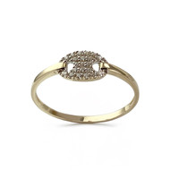 Bague d'occasion 2 ors 750 zirconias