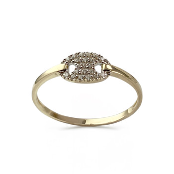 Bague d'occasion 2 ors 750 zirconias