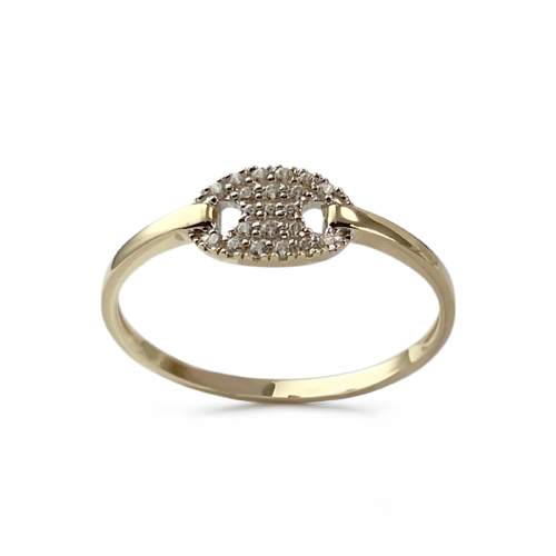 Bague d'occasion 2 ors 750 zirconias