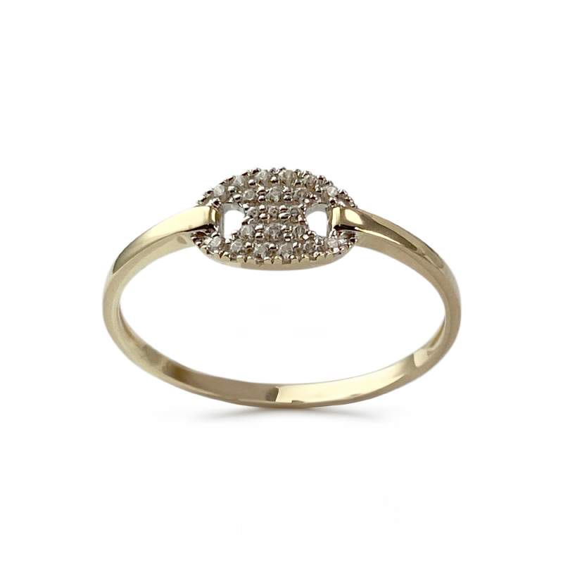 Bague d'occasion 2 ors 750 zirconias - vue 1