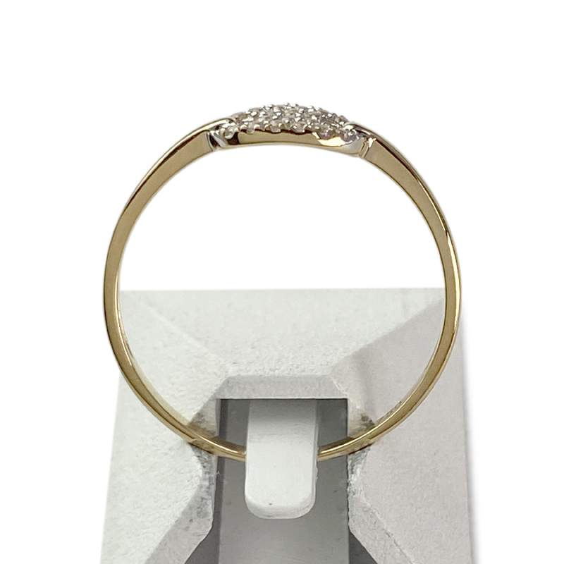 Bague d'occasion 2 ors 750 zirconias - vue 3