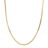 Chaîne d'occasion or 750 jaune maille gourmette 55,5 cm
