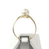 Bague d'occasion or 750 jaune perle de culture - vue V3