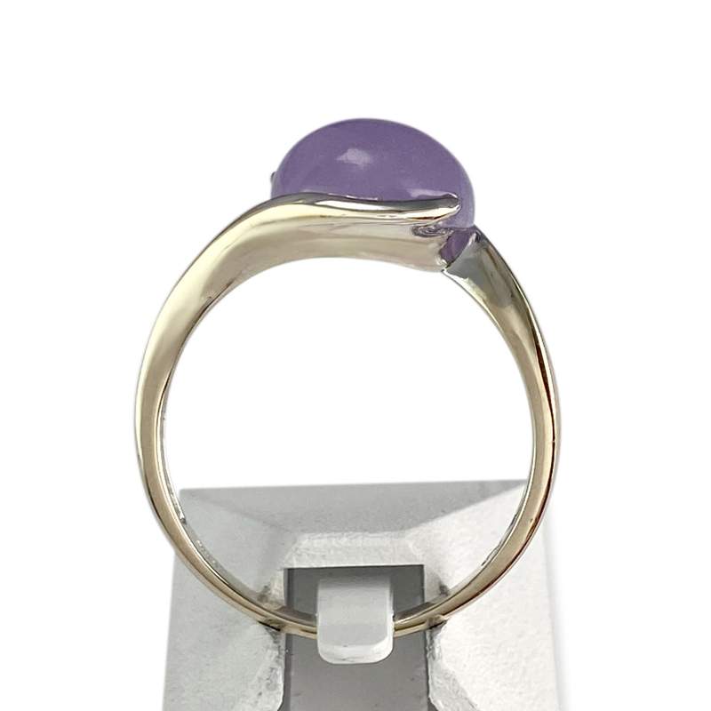 Bague d'occasion or 750 blanc jade - vue 3