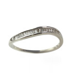 Bague d'occasion or 375 blanc diamants - vue 1