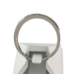 Bague d'occasion or 375 blanc avec diamants blancs et noirs blancs traités - vue 3