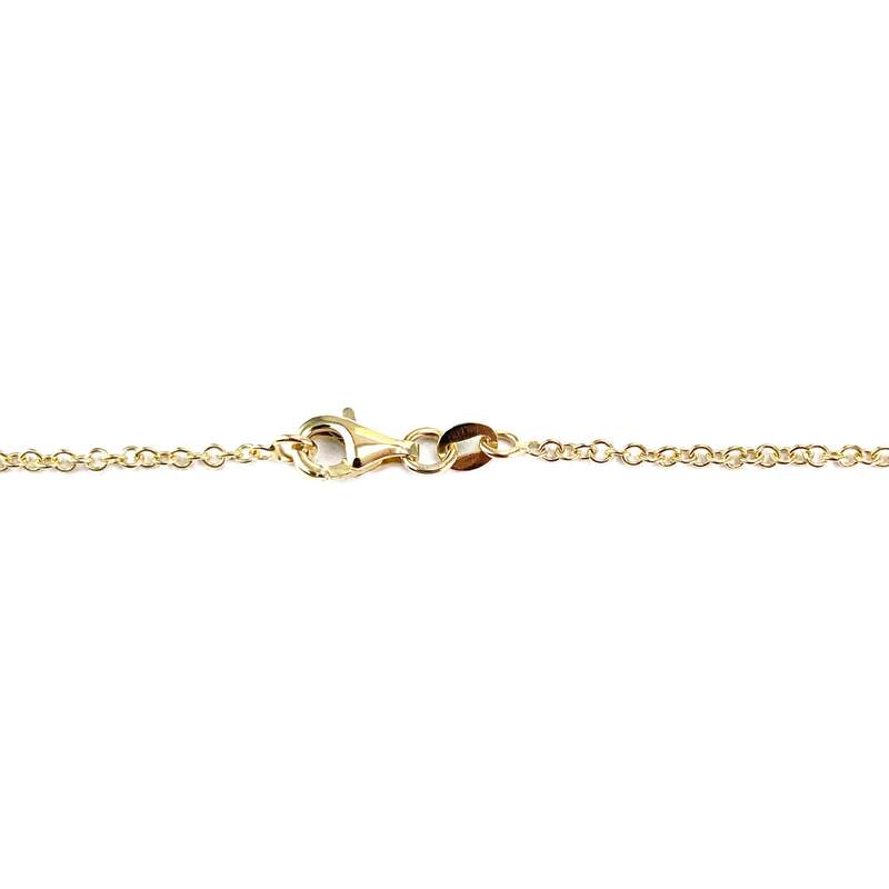 Collier d'occasion or 750 jaune maille jaseron quartzs fumés 42 cm - vue 3
