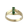 Bague d'occasion or 750 jaune émeraudes - vue V1