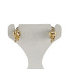Boucles d'oreilles clous d'occasion or 750 jaune zirconias - vue V3