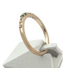 Bague mauboussin d'occasion or 750 rose émeraude diamants - vue V2
