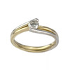 Solitaire d'occasion 2 ors 750 diamants - vue V1