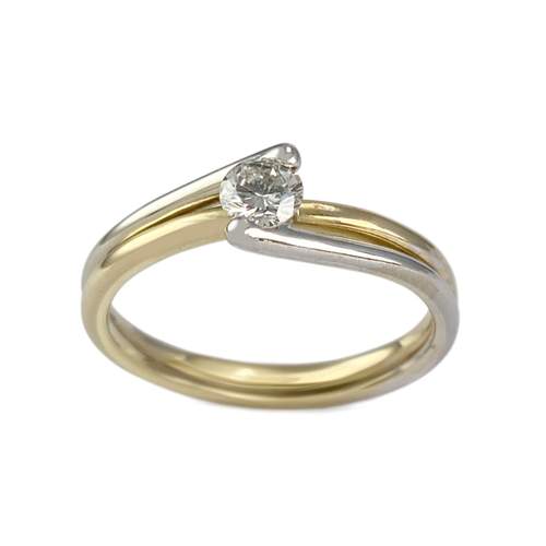 Solitaire d'occasion 2 ors 750 diamants