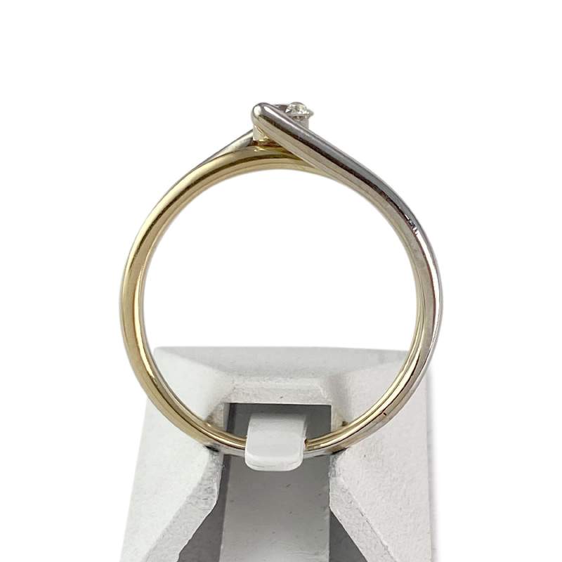 Solitaire d'occasion 2 ors 750 diamants - vue 3