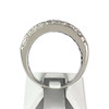 Bague d'occasion or 750 blanc saphirs diamants - vue V3