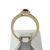 Bague d'occasion or 2 tons rubis diamants - vue V3