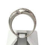Second hand gold 750 white diamonds ring - view 3