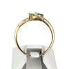 Bague d'occasion or 750 2 tons émeraudes diamants - vue V3
