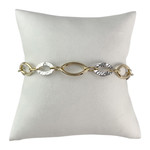 Bracelet d'occasion 2 ors 750 maille fantaisie 19,5 cm - vue 1