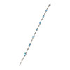 Bracelet d'occasion or 375 blanc maille fantaisie topazes traitées diamants 19 cm - vue V2